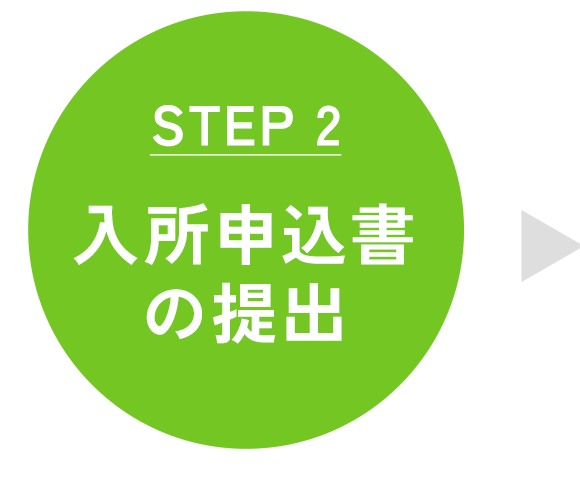 入所申込書の提出